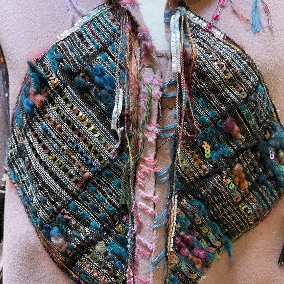 NEW ORIGINAL HANDMADE Giselle Shepatin Crop Lavender Wool Jacket Small - Picture 3 of 13